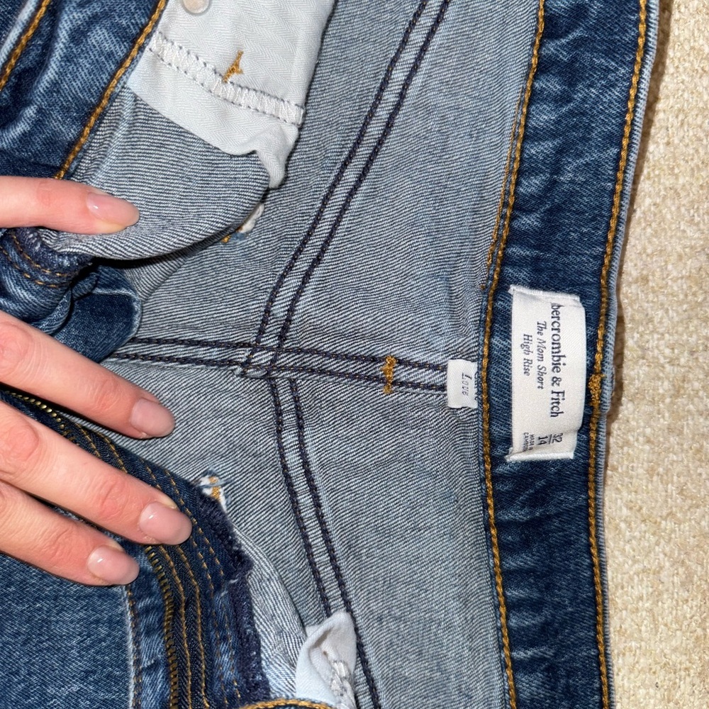 Abercrombie & Fitch Curve Love Mom Short mid rise